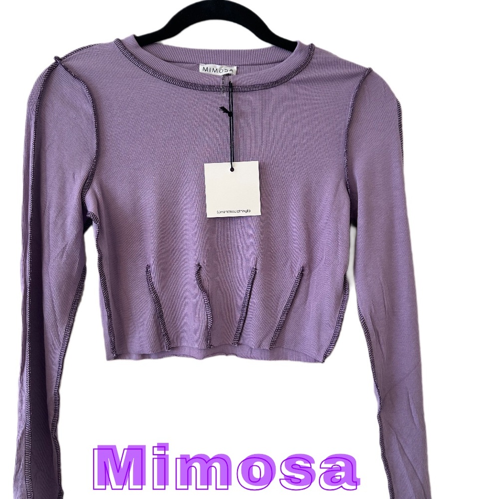 Mimosa Lavender Long Sleeve Blouse. Size M - Picture 6 of 6